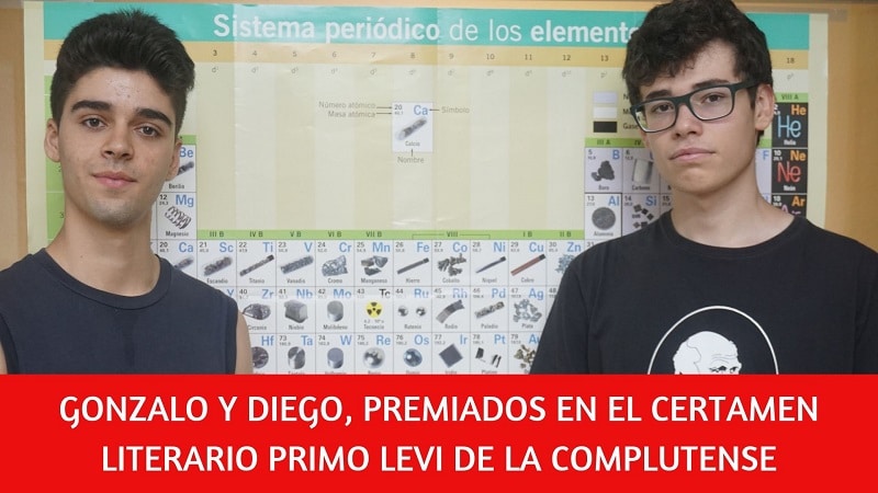 Gonzalo y Diego, premiados en el Certamen Literario Primo Levi de la Universidad Complutense