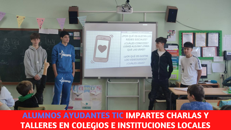 Alumnos Ayudantes TIC visitan colegios e instituciones de Alcorcón y de Móstoles