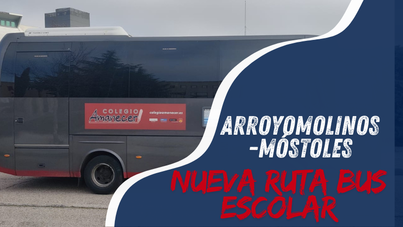 Nueva ruta autobús colegio amanecer Arroyomolinos y Móstoles